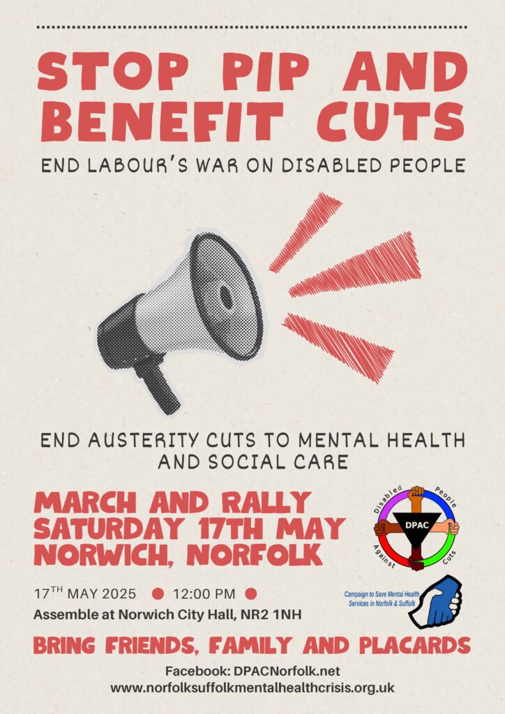 March and Rally Stop Pip and Benefit cuts
